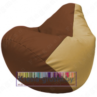 Бескаркасное кресло мешок Груша Г2.3-0713 (коричневый, бежевый)